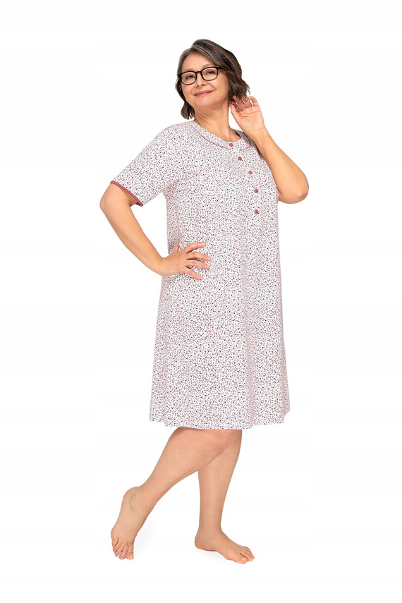 Koszula nocna damska 263 Basia I Martel różowa