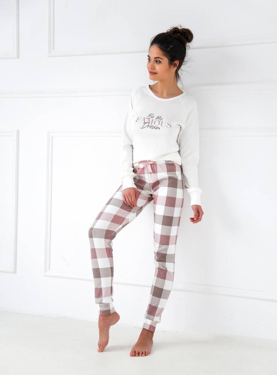 Piżama damska Joselyn Sensis -śmietanowy