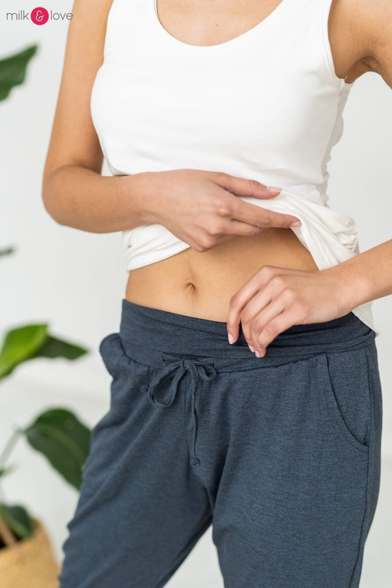 Joggersy spodnie ciążowe Milk&Love grafitowy