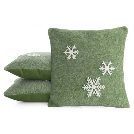 Poszewka świąteczna śnieżynki Chp 83A Eurofirany zielony