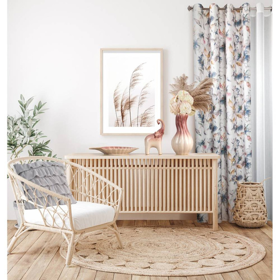 Poszewka dekoracyjna Daisy z falbanami Eurofirany stalowy