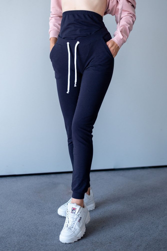 Spodnie Dresowe Ciążowe 205 MIRACLE- szary melanż