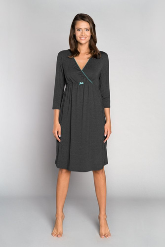 Koszula damska, 3/4 rękaw Sonata Italia Fashion - ciemny melanż/zielony 