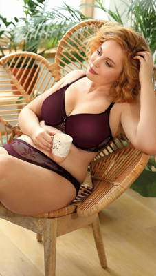 Biustonosz Full Cup Zafira  Nipplex - bordowy