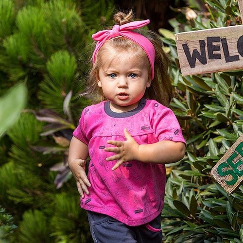 Bluzka dla dziewczynki "SAWANNA" Ewa Klucze różowa