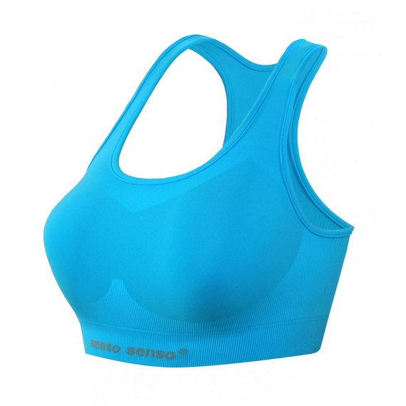 Biustonosz sportowy top CL14 Sesto Senzo turkusowy