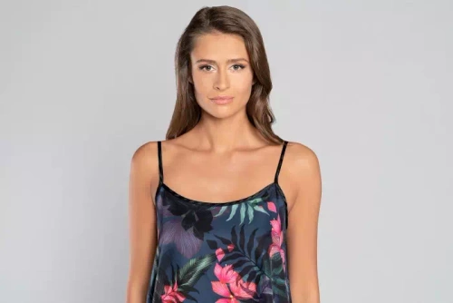 Piżama Damska wąskie ramiączko, spodenki Amazonia Italian Fashion - druk 
