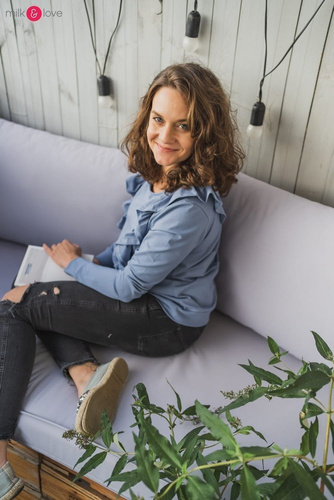 Bluzka do karmienia Milky Waves Milk&Love ciemny błękit