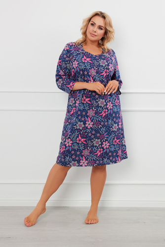 Koszula nocna z rękawem 3/4 Topana Italian Fashion - druk 