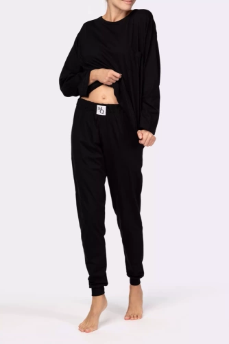 Piżama damska Homie longsleeve Mona black