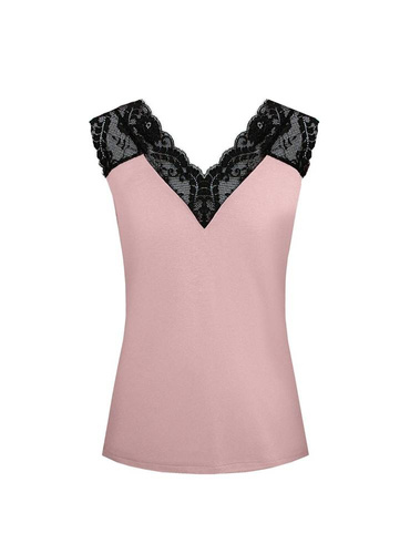 Margot Mix&Match Koszulka Piżamowa Koronka Nipplex - różowy