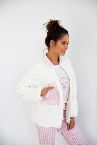 Bluza damska Nanny Sensis - ecru różowy