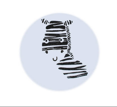 "Zebra" Pajac bawełniany Terjan - niebieski