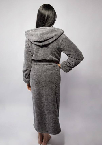 Diana długa Podomka Szlafrok Damski Dkaren - szary