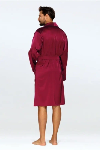 Szlafrok męski Lukas Dkaren - bordowy