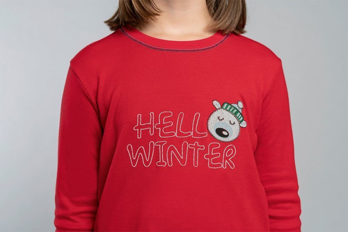 Piżama dziewczęca Czoka Italian Fashion- czerwony