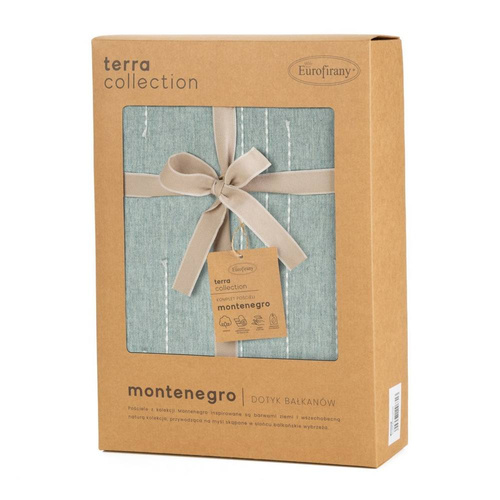 Pościel z ozdobnymi przeszyciami Montenegro 8 Eurofirany jasnozielony