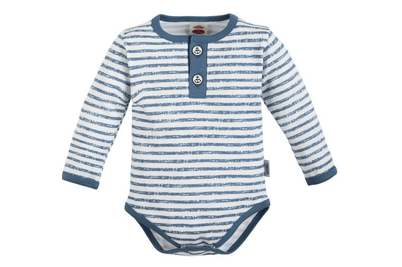 Body polo z długim rękawem "BLUE SEA"  Makoma paski 