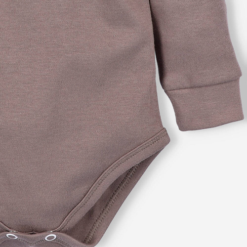 Body z bawełny organicznej Happy Apples Nini brązowy 