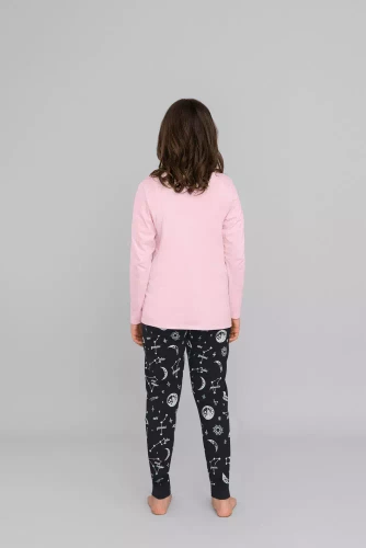 Piżama dla dziewczynki Umbra Italian Fashion- łososiowy/druk 