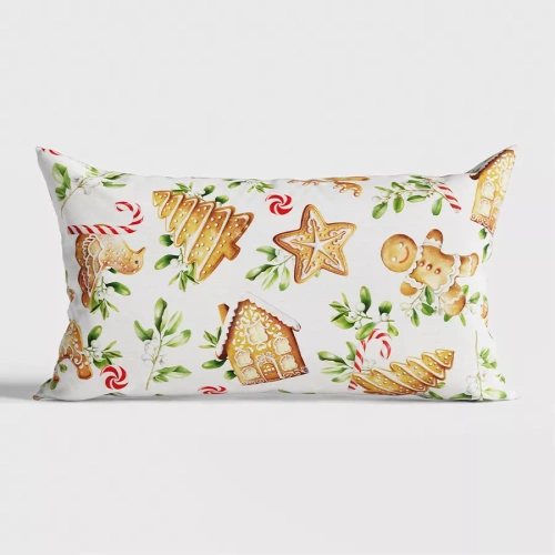 Poduszka świąteczna Pierniki Markizeta biały