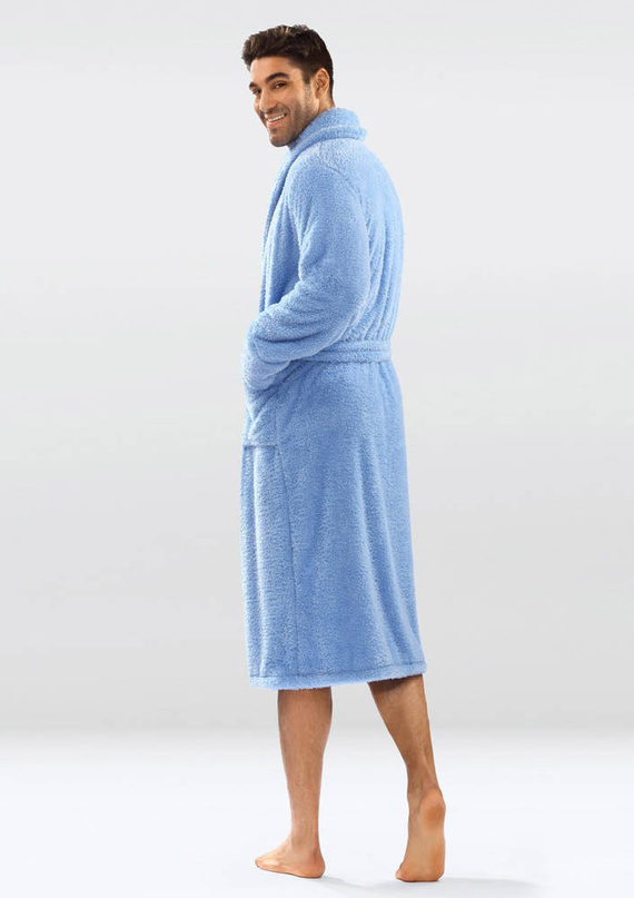 130 Podomka Szlafrok Męski Dkaren -ciemny niebieski