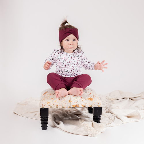 Body niemowlęce Alisa 217095 Nicol – bawełna, długi rękaw, wzór kwiatowy 