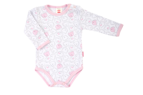 Body niemowlęce z długim rękawem ""Pink Bears" Makoma