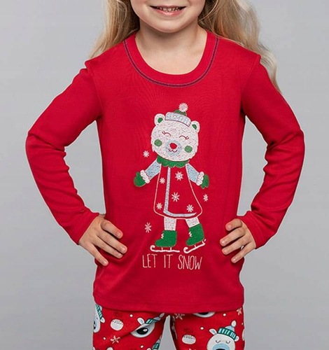 Piżama dziewczęca Czoka Italian Fashion- czerwony