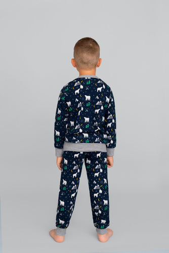 Piżama dziecięca Sid Italian Fashion druk burgundowy