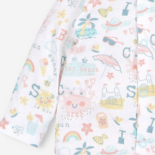 Pajacyk z bawełny organicznej Sunny Nini druk 