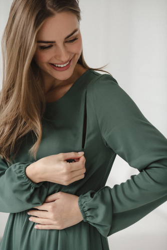 Sukienka ciążowa i do karmienia Lovely Dress Midi Milk&Love miętowy