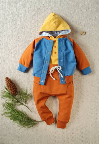 Bluza dresowa 2817 Jack Marija - brąz/turkus