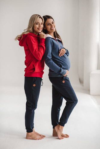 Dresowe spodnie ciążowe Milk&Love granatowy