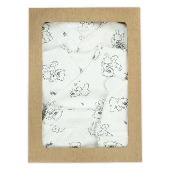 4700 02 Basic Komplet wyprawkowy 4-częściowy nadruk Nicol - krem