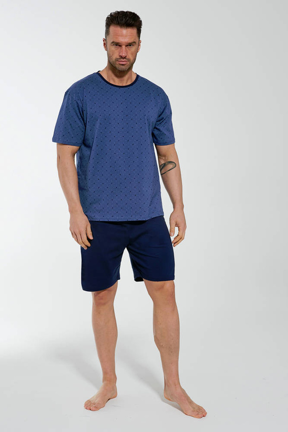 Piżama męska krótki rękaw, spodenki 323/148 Ben Cornette - jeans