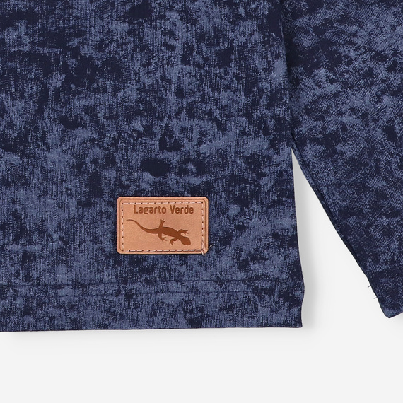 Lagarto Verde bluzka dla chłopca z długim rękawem granatowa– bawełniana, wygodna, trwała