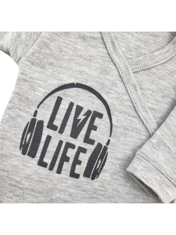 "Music" Body rozpinane z długim rękawem Terjan - szary