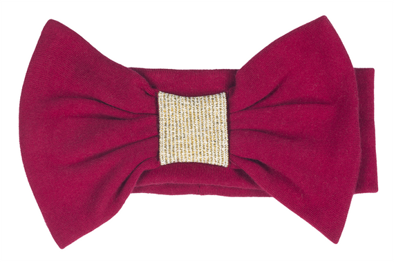 Opaska z dużą kokardą M1716 Merry Cherry Marija - czerwony