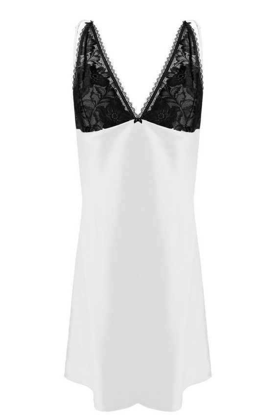 Koszulka satynowa damska Debbie DKaren - Jasny Ecru