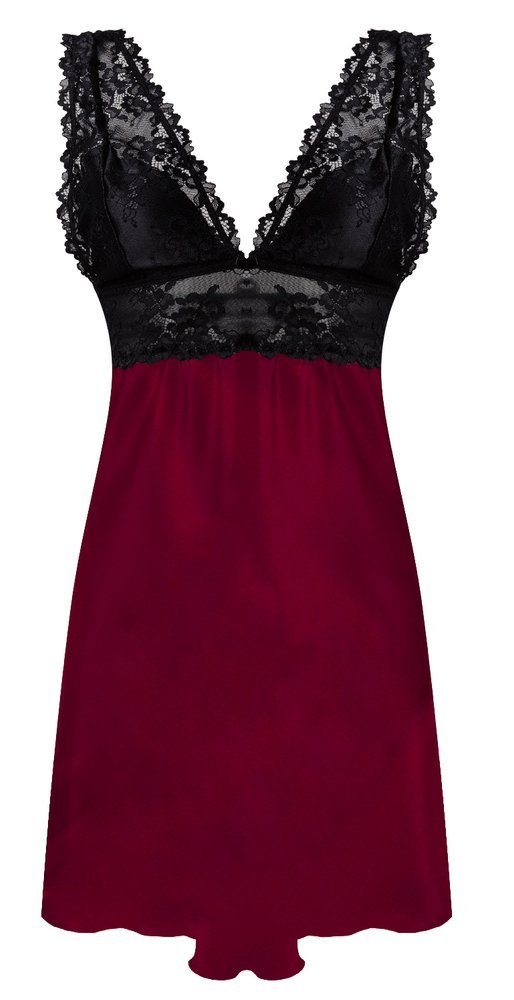 Cleo Koszulka satynowa damska DKaren - Bordo