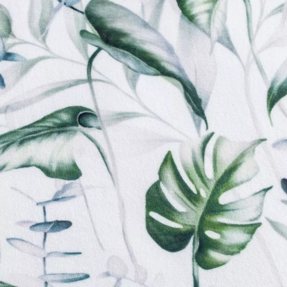 Koc narzuta liście Ellen Eurofirany biały