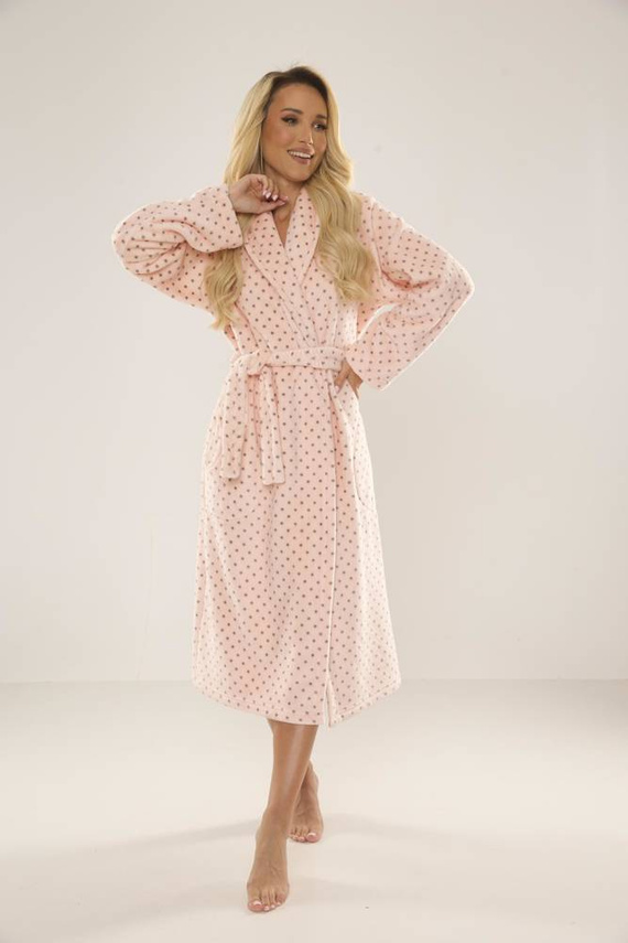 Długi Szlafrok damski 548 Melanie Forex - łosoś