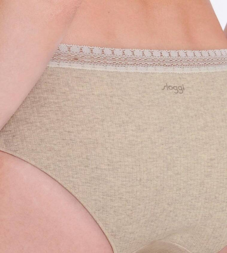 Figi Damskie GO Ribbed R Hipster C2P 2-pak Sloggi - grey combination