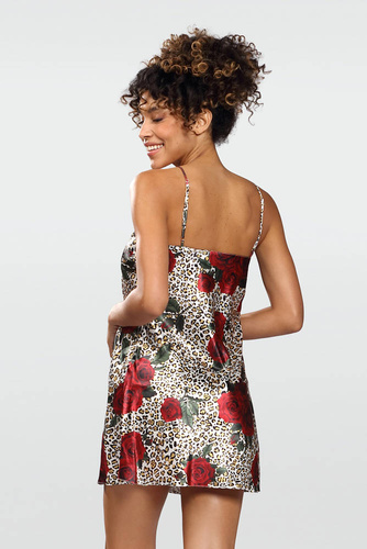 Halka satynowa Flowers  DKaren - DK-HK 6 ecru