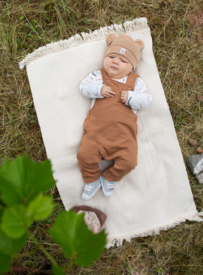 Ogrodniczki niemowlęce Le Tigre Pinokio - brąz