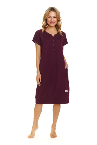 TM.4348 Koszula Nocna ciążowa i do karmienia Doctor Nap - burgundy