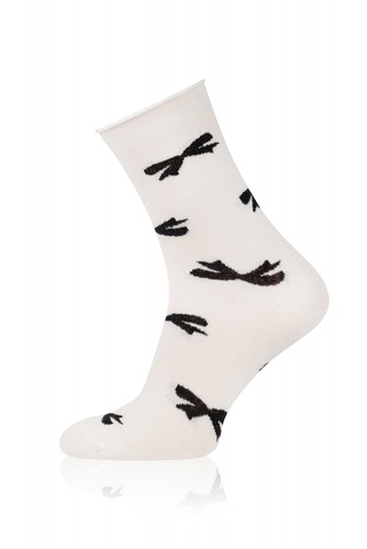 Figaro S183D – skarpetki damskie bezuciskowe z kokardkami, Italian Fashion