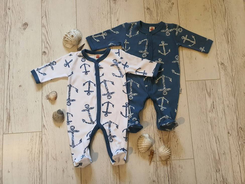 Pajac niemowlęcy "BLUE SEA" Makoma niebieski 