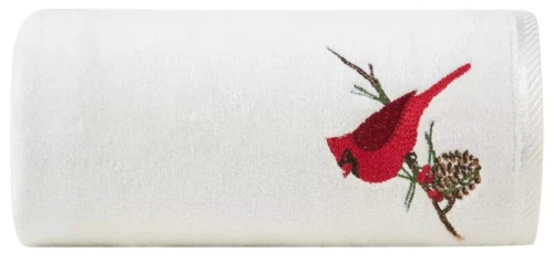 Ręcznik świąteczny ptaszek Pino Eurofirany biały 